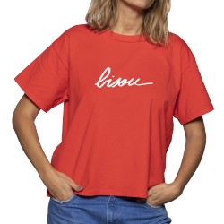 T-shirt Bisou new rouge - Taille unique