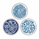 Assiette Molly 24cm - Fleurs sur fond blanc