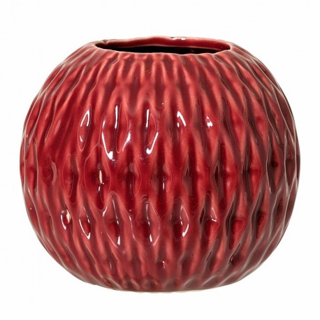 Petit vase boule rouge