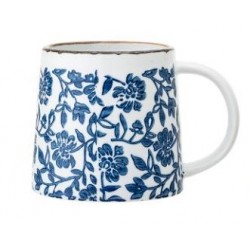 Tasse Molly - Fleurs sur fond bleu