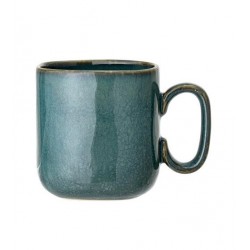 Mug carré en terre cuite Aime - turquoise