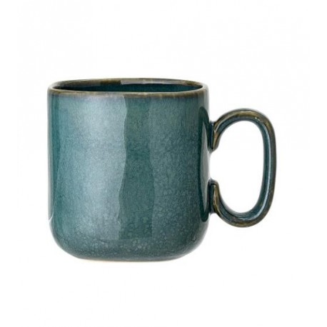 Mug carré en terre cuite Aime - turquoise