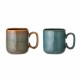 Mug carré en terre cuite Aime - turquoise