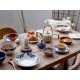Assiette creuse Camelia vintage pois - 16cm