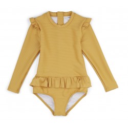 Maillot de bain à manches et volants Yellow mellow - 1/3 mois