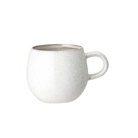 Mug rond en terre cuite Addison blanc