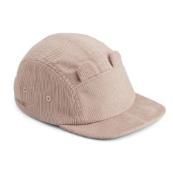 Casquette Mr bear rose velours - 3/4 ans