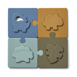 Puzzle Dino blue en silicone