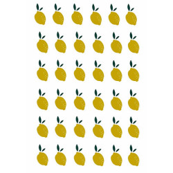Pochette de 6 planches de 36 stickers - citrons