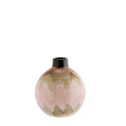 Vase rond multico rose/crème
