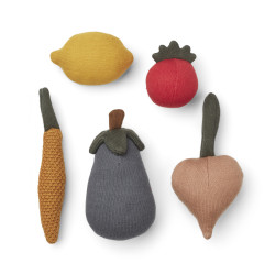 Lot de 5 jouets tricotés - Vegetables multi mix