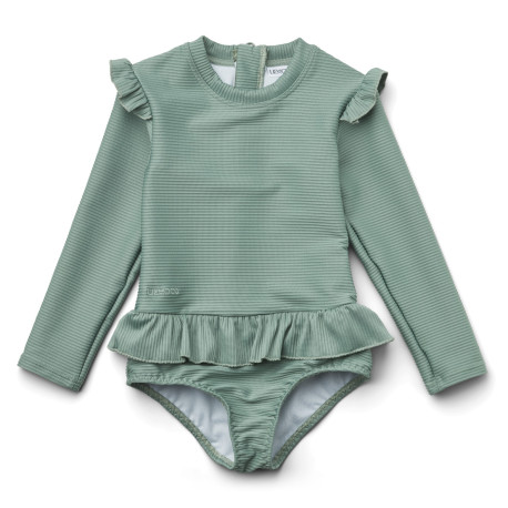 Maillot de bain à manches et volants Peppermint - 3/9 mois