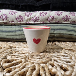 Tasse à café/pot Coeur rouge