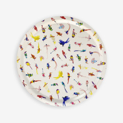 Plateau rond Neon birds