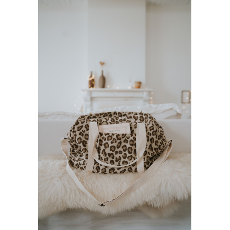 Sac à langer / de week-end leopard marron