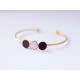Bracelet/jonc Trio Sorceline/lilas/noir