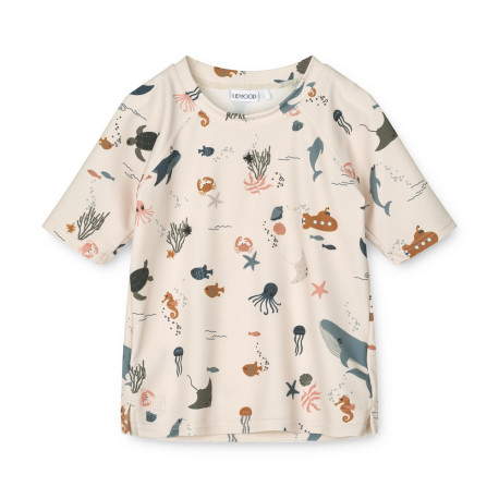 Tee-shirt de bain anti-UV Sea creature/Sandy - 2ans