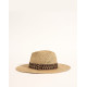 Chapeau Sombrero Galon coton bordeaux - L