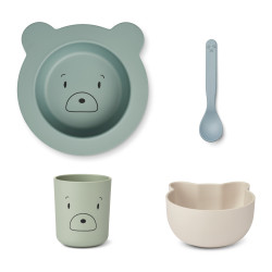 Set de repas Joana - Mr bear dusty mint multi mix