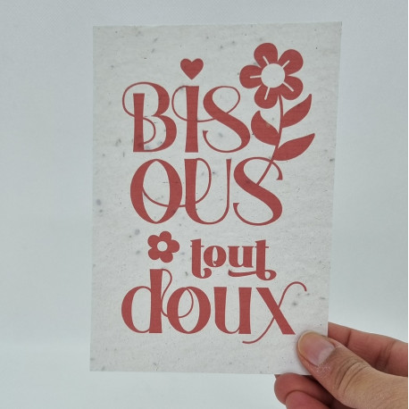 Carte à planter Bisous tout doux