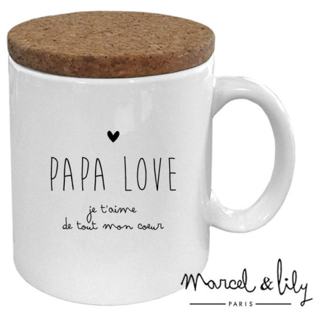 Mug avec couvercle Papa love