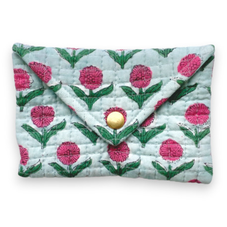 Petite pochette enveloppe Ravi - lotus mint