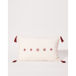 Coussin Stars velours pourpre