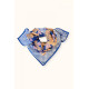 Small foulard Bloom - Bleu klein