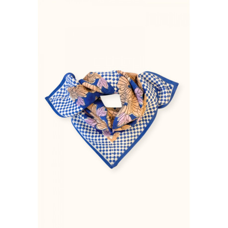 Small foulard Bloom - Bleu klein