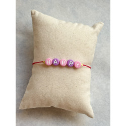 Bracelet girl - Happy framboise
