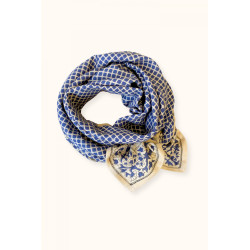 Big foulard Mosaïc - Navy Blue