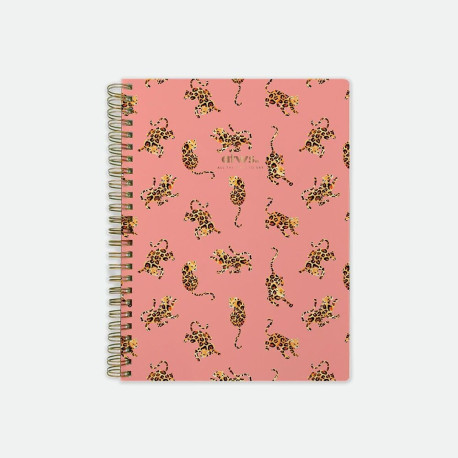 Carnet à spirales - Pink leopard