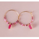 Boucles d'oreille Bibi L - Framboise