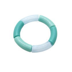 Bracelet tubes larges piscine clair/bleu/bleu translucide