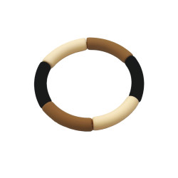 Bracelet tubes fins noir mat/nude mat/cappuccino mat
