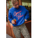 Sweat d'allaitement Open bar / Bleu - Taille M