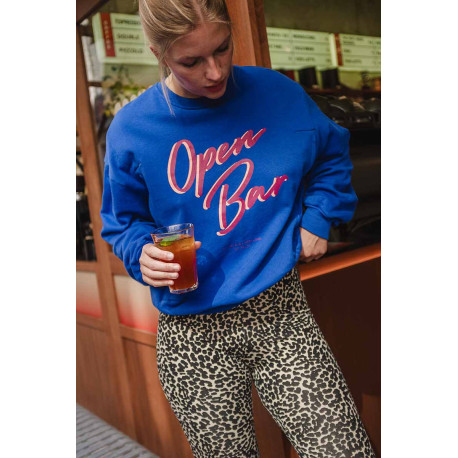 Sweat d'allaitement Open bar / Bleu - Taille M