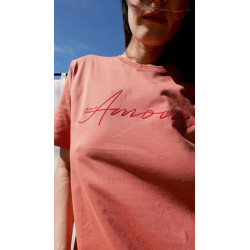 T-shirt d'allaitement Ivre d'amour / Terracota - Taille S