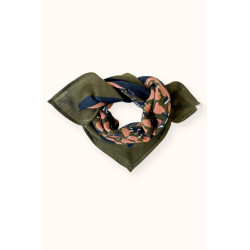 Small foulard Manika Tulipe - Kaki