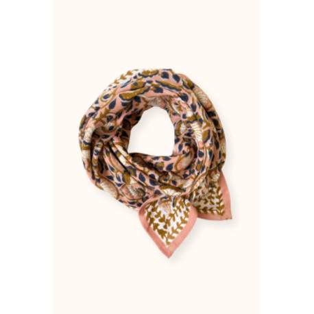 Big foulard Latika Eventail - Blush