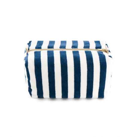 Trousse de toilette éponge rayée - blue midnight