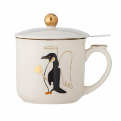 Tasse ourson Valentin avec couvercle