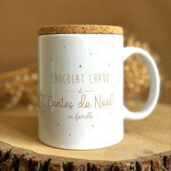 Mug avec couvercle Chocolat chaud et contes de Noël