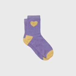 Chaussettes Coeur - Violet - Taille 37/40