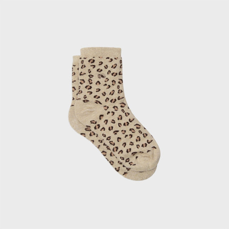 Chaussettes Léopard - Beige et doré - Taille 37/40