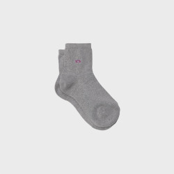 Chaussettes Unies pailletées - Gris - Taille 37/40