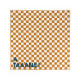 Serviette de table - Damier caramel "A taaable !"