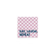 Serviette de table - Damier mauve "Eat, laugh, repeat"