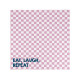 Serviette de table - Damier mauve "Eat, laugh, repeat"