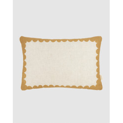 Coussin rectangulaire - Contour moutarde 